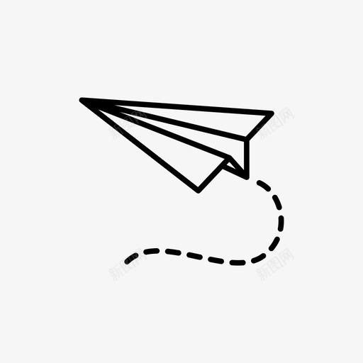 纸飞机痕迹玩具图标svg_新图网 https://ixintu.com 家 折纸 玩具 痕迹 纸喷气飞机 纸飞机 飞行
