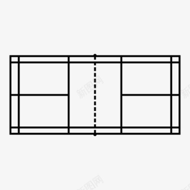 羽毛球场运动场网图标图标