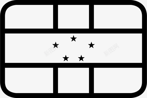 荷属安的列斯国旗条纹星星图标图标