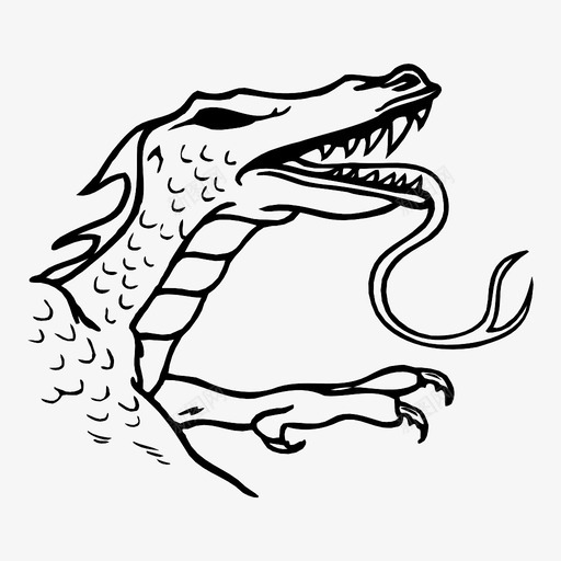 龙怪物神话图标svg_新图网 https://ixintu.com 力量 史前 怪物 爬行动物 神话 神话生物 纹身 龙