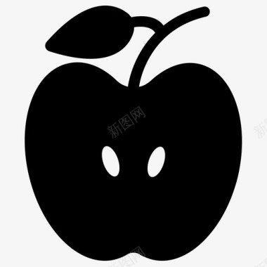 苹果半个苹果食物图标图标