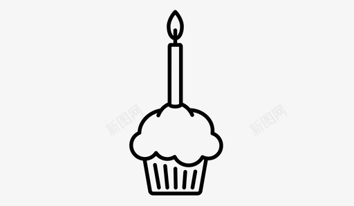 纸杯蛋糕祝贺杯形蛋糕图标svg_新图网 https://ixintu.com 庆祝 杯形蛋糕 派对 甜点 盘子 祝贺 糕点 糖果 纸杯蛋糕 蜡烛 食物