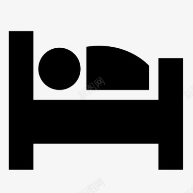 床睡觉休息图标图标