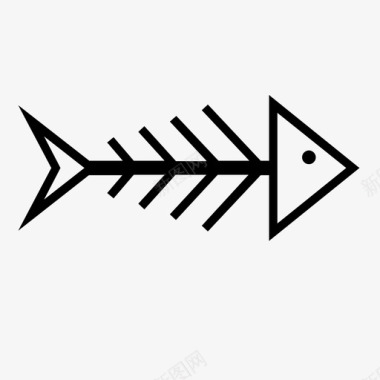 鱼鱼骨死鱼图标图标
