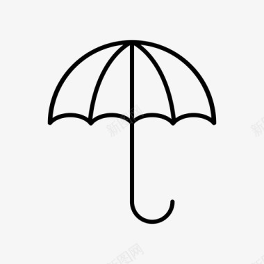 雨伞雨天雨云图标图标