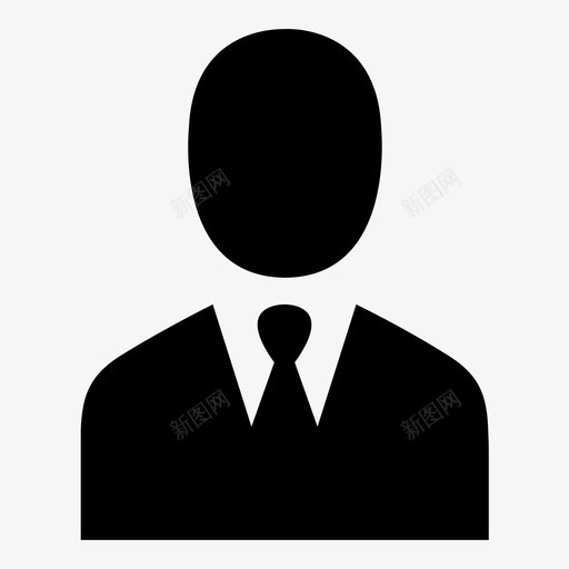商人领带西装图标svg_新图网 https://ixintu.com 专业人士 个人 商业账户 商人 律师 用户 西装 领带