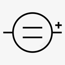 直流电标志直流电源电气元件电子图标高清图片