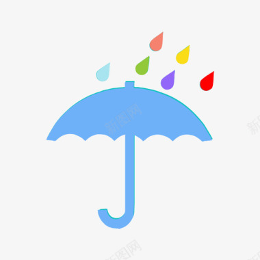 伞季节温度图标图标