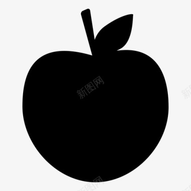 桃苹果食物图标图标