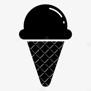 冰淇淋冰激凌冷的图标图标