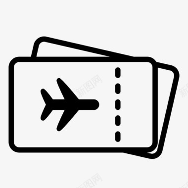 飞机票旅行旅行证件图标图标