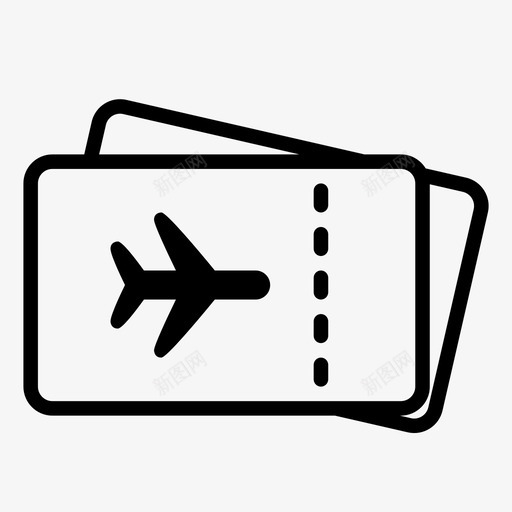 飞机票旅行旅行证件图标svg_新图网 https://ixintu.com 假日 旅行 旅行证件 暑期 登机牌 通行证 飞机 飞机票