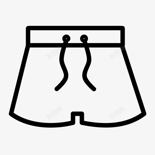 拉绳短裤用途人图标svg_新图网 https://ixintu.com 人 家 布料 拉绳短裤 时尚 用途 男人 衣服 裤子 鞋子