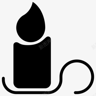 蜡烛万圣节派对的偶像图标图标