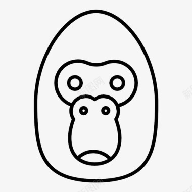 大猩猩灵长类猴子图标图标