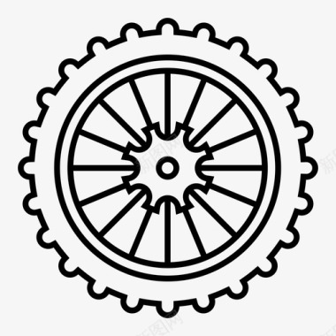 车轮自行车前轮图标图标