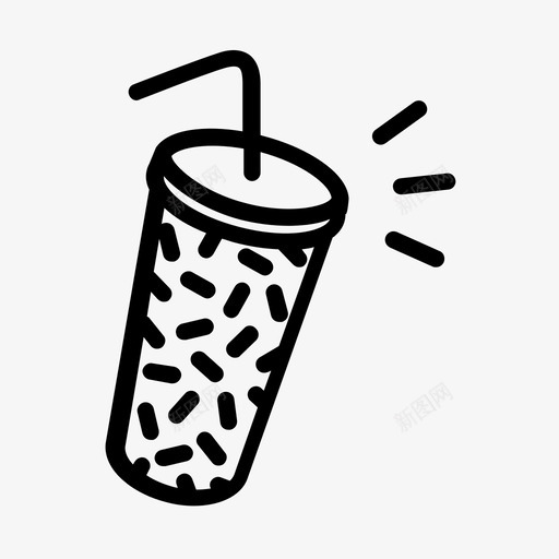 苏打水可乐杯子图标svg_新图网 https://ixintu.com 可乐 吸管 快餐 杯子 深色 电影 糖 苏打水 饮料