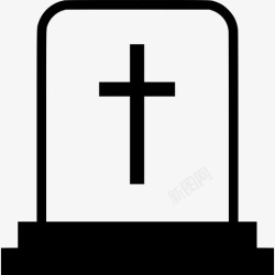 十字架墓碑墓碑墓地死亡图标高清图片
