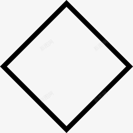 菱形轮廓形状图像图标svg_新图网 https://ixintu.com 图像 形状 菱形轮廓