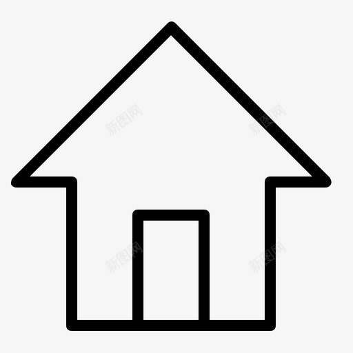 家家庭保护图标svg_新图网 https://ixintu.com 保护 家 家庭 屋顶 房间 线图标 避难所