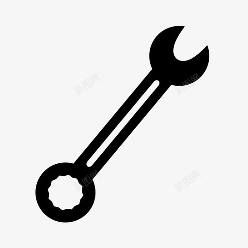 扳手工作工具图标svg_新图网 https://ixintu.com diy 修理 家庭作业 工作 工具 扳手 维护 调整