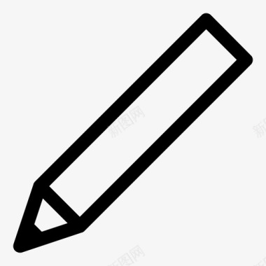 铅笔文具锐利图标图标