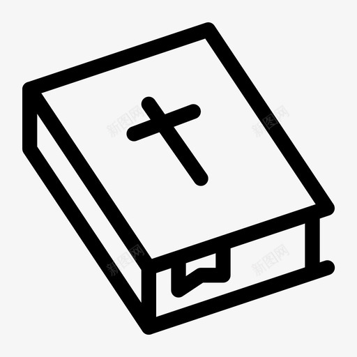 圣经书基督教图标svg_新图网 https://ixintu.com 书 书页 剪贴画 十字架 圣经 圣诞节 基督教 宗教