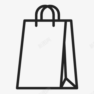 纸袋购物袋购物者图标图标