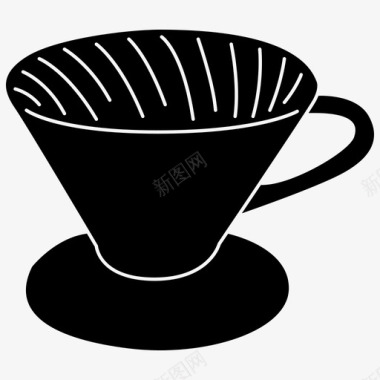hariov60倒过来煮咖啡图标图标