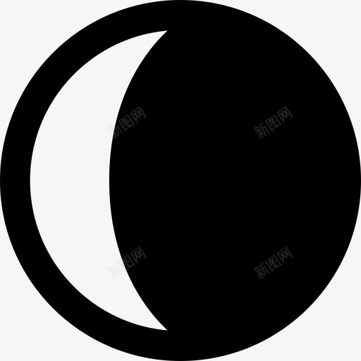 月亏时间空间图标svg_新图网 https://ixintu.com 外太空 夜间 时间 月亏 月相 空间