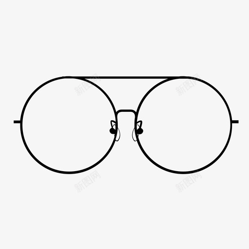 眼镜复古视图图标svg_新图网 https://ixintu.com 复古 复古眼镜框 时尚 眼镜 规格 视图 视觉 镜框 阴影