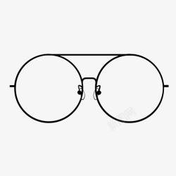 复古眼镜框眼镜复古视图图标高清图片