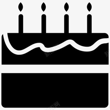 生日蛋糕糕点派对蛋糕图标图标
