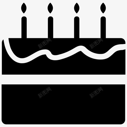 生日蛋糕糕点派对蛋糕图标svg_新图网 https://ixintu.com 垃圾食品 派对蛋糕 烘焙食品 甜点 生日蛋糕 糕点 糖果 蜡烛蛋糕
