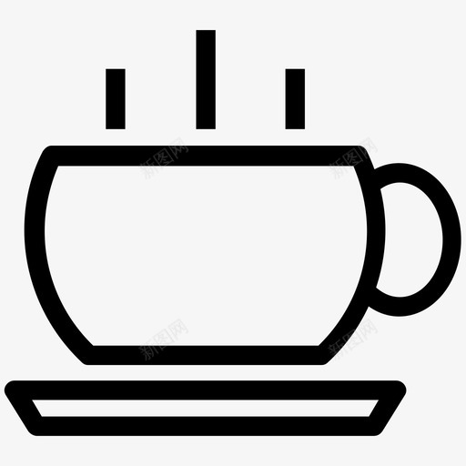 杯子咖啡杯子和碟子图标svg_新图网 https://ixintu.com 咖啡 杯子 杯子和碟子 热咖啡 热茶 热饮料 茶 茶logo 蒸汽