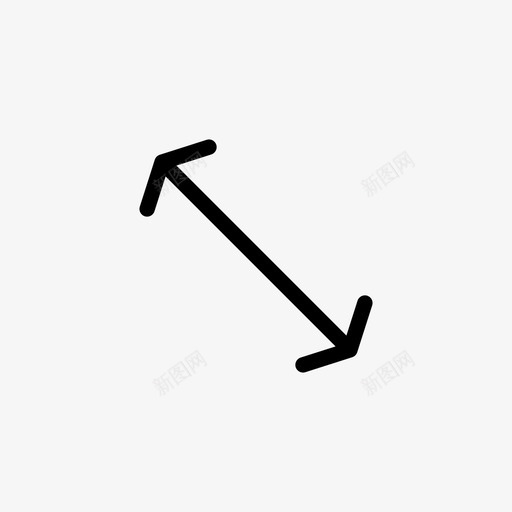 箭头缩放两个方向图标svg_新图网 https://ixintu.com 两个方向 导航 引导 流 箭头 缩放 路径 过程