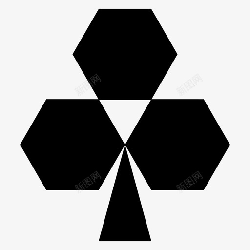 三叶草纸牌俱乐部图标svg_新图网 https://ixintu.com 三叶草 俱乐部 打牌 纸牌 赌博