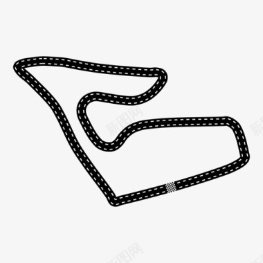 奥地利大奖赛赛车赛道图标图标