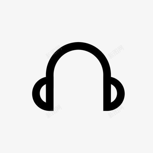 耳机音频电子设备图标svg_新图网 https://ixintu.com 声音 收听 用户界面设置 电子设备 耳机 音乐 音频