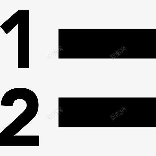 编号列表对齐编辑图标svg_新图网 https://ixintu.com 对齐 数字 文本 文本格式 格式 编号列表 编辑