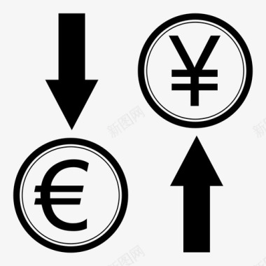 货币兑换纸币现金图标图标