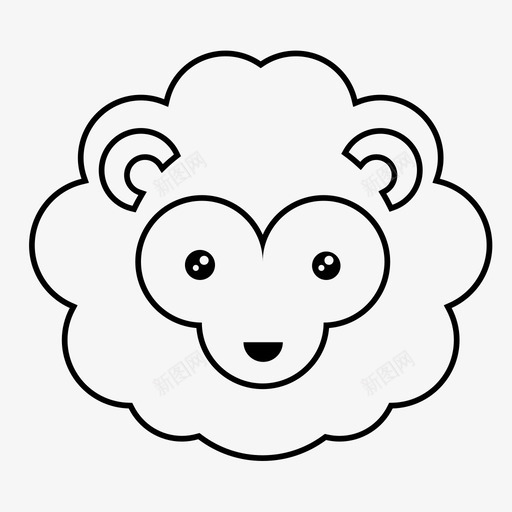 狮子动物母羊图标svg_新图网 https://ixintu.com 动物 母羊 狮子 绵羊 羔羊 脸 野生动物