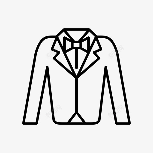 西装夹克黑领带衣柜图标svg_新图网 https://ixintu.com 外套 服装和时尚 款式 正式 燕尾服 男装 衣柜 西装夹克 黑领带