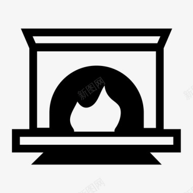 壁炉暖气家图标图标