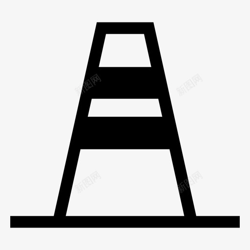 交通锥行程限速图标svg_新图网 https://ixintu.com 交通锥 施工 行程 车道 道路工程 锥 限速