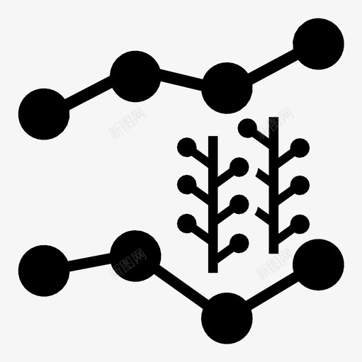 线图信息图叶图标svg_新图网 https://ixintu.com 信息图 叶 市场 报告 有机 植物 线图 统计 自然 趋势