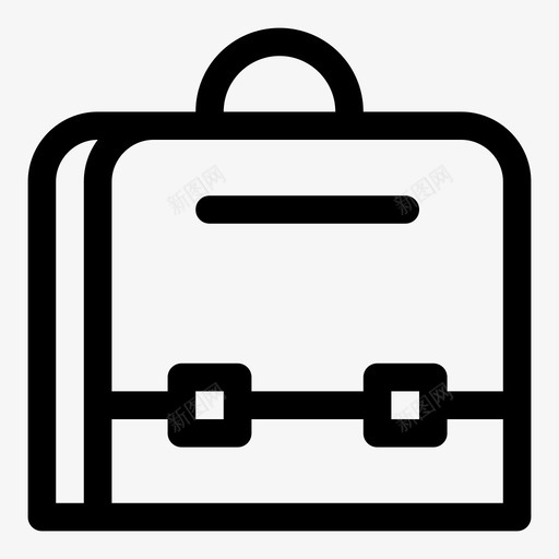 书包钱包邮袋图标svg_新图网 https://ixintu.com 书包 公文包 办公室 手提包 文件 皮革 简单的卷曲图标 箱子 行李 邮袋 钱包