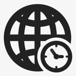 国际时区世界时钟全球国际图标高清图片