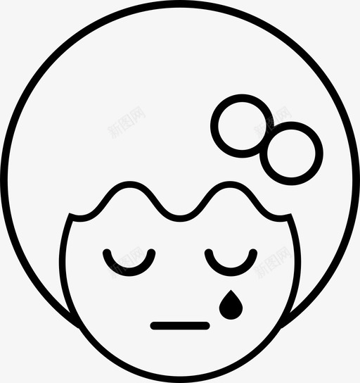 女孩眼泪悲伤图标svg_新图网 https://ixintu.com 哀悼 哭泣 头发低垂 女孩 女性 孩子 悲伤 情感 痛苦 眼泪