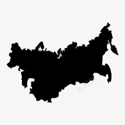 欧亚苏联亚洲国家地图图标高清图片